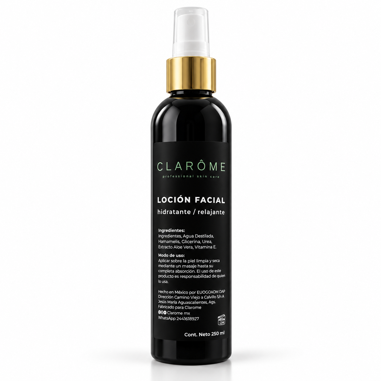 Loción Facial Hidratante / Relajante
